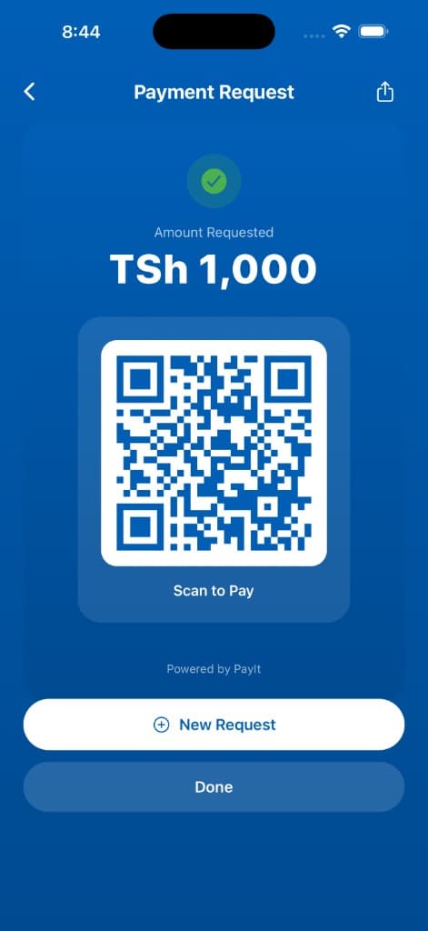 PayIt merchant receive QR